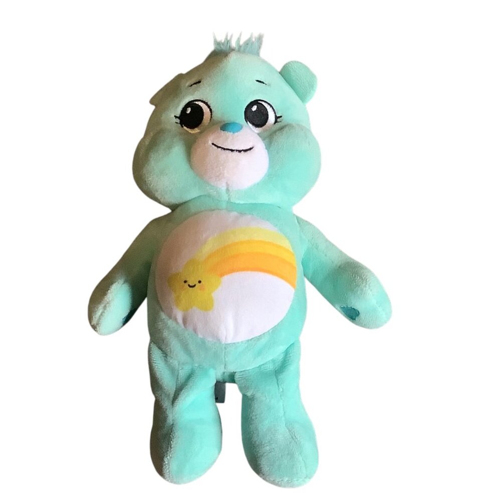 Care Bears Wishing Bear Plush Stuffed‎ Animal Toy 10" Mint Green Basic Fun
